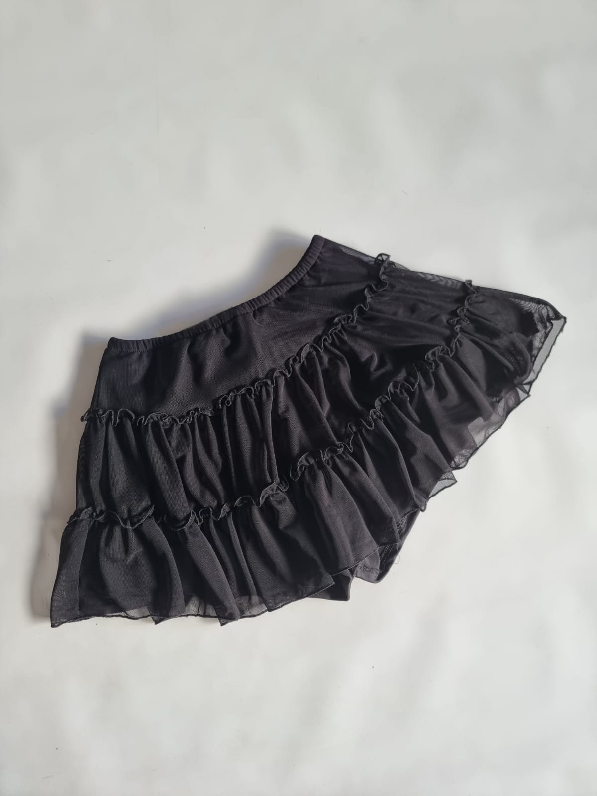 SHORT POLLERA 3 VOLADOS TUL