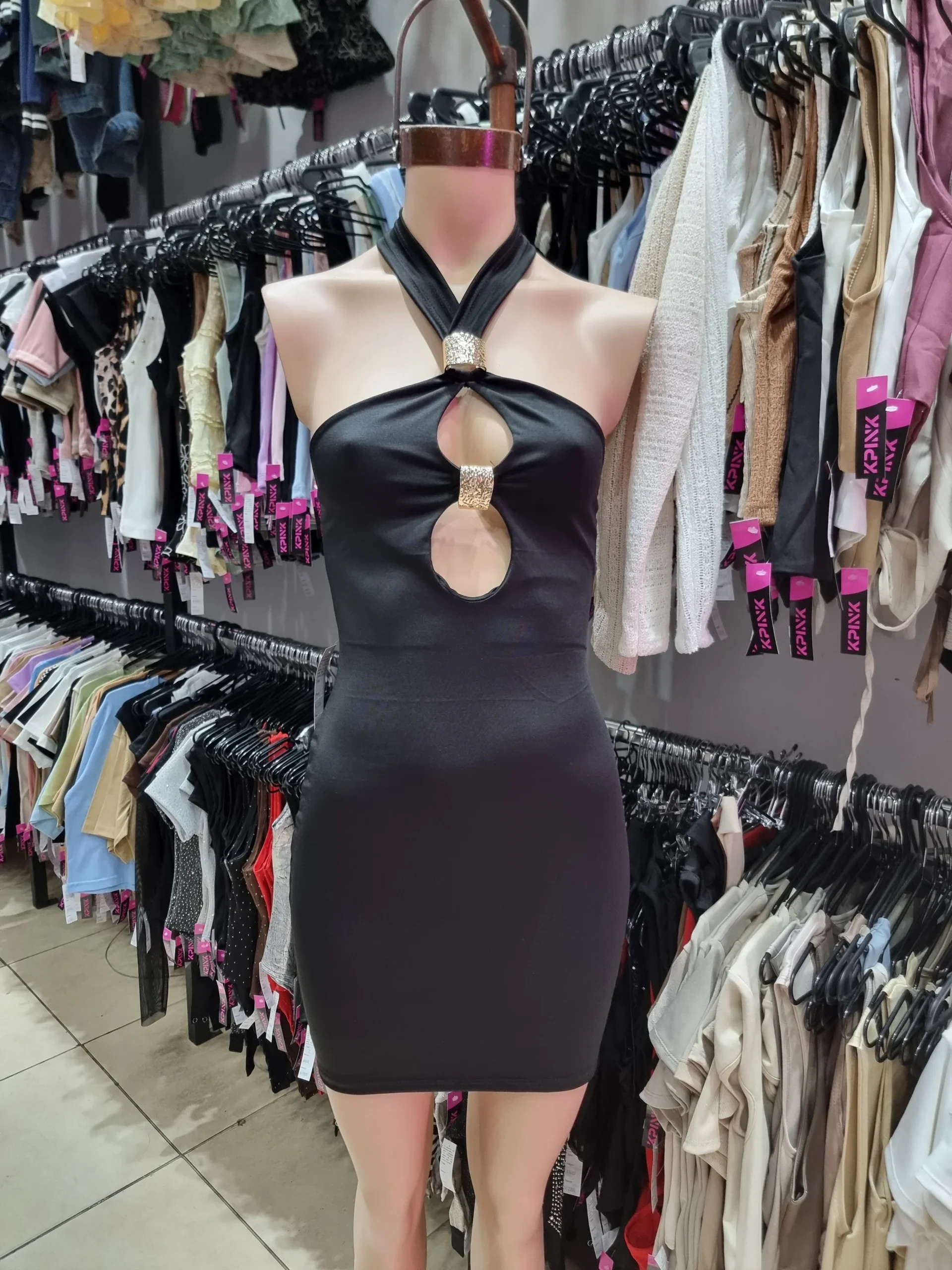 VESTIDO ATAR EN EL CUELLO - Image 3