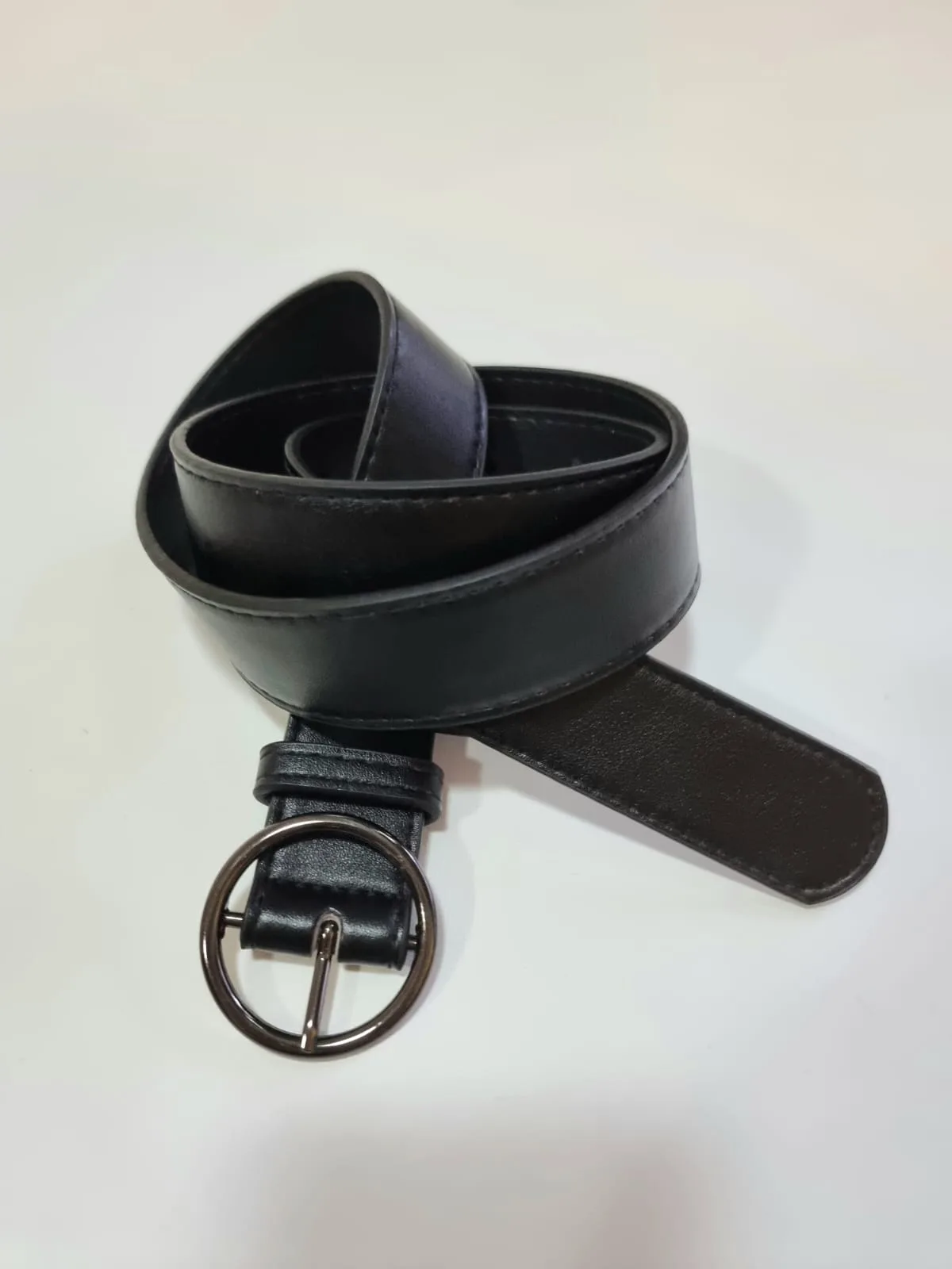 CINTURON REDONDO NEGRO