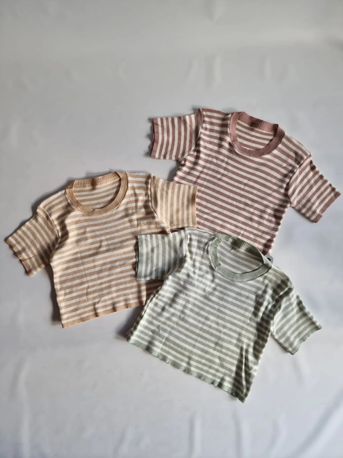 REMERA RAYADO TEJIDO MORLEY ALGODÓN