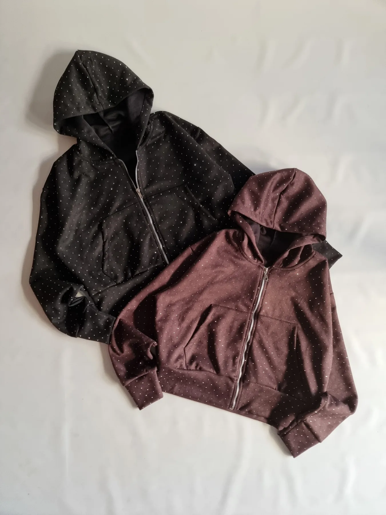 CAMPERA GAMUZA CON STRAS