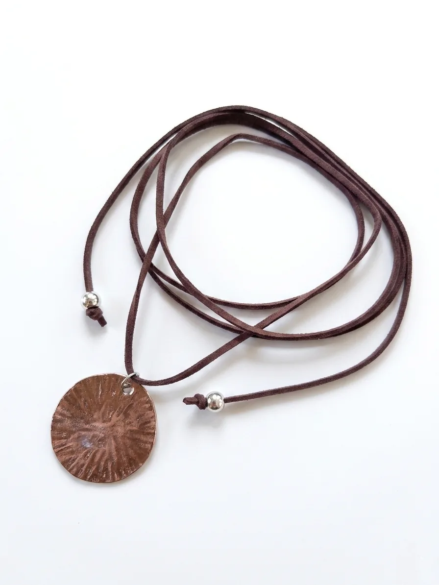 CHOKER CIRCULO MARRON