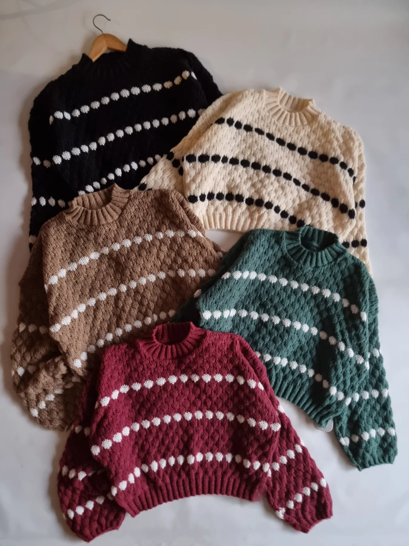 Sweater manga globo lunares