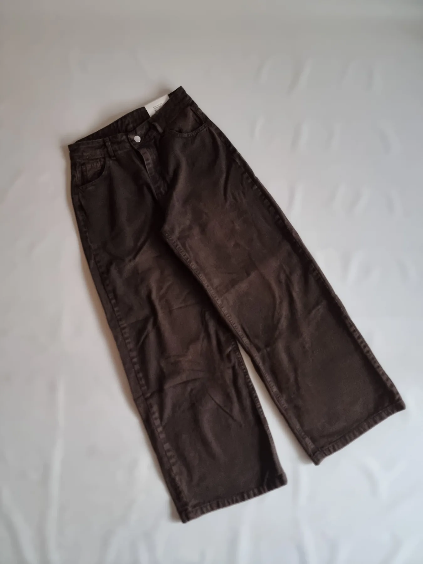 Jean wide leg marron