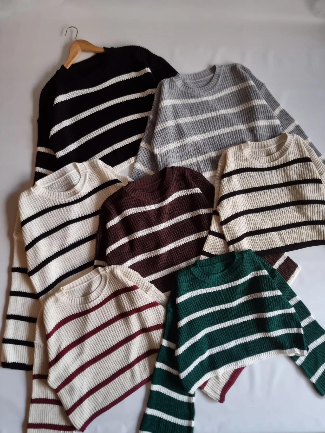 SWEATER RAYADO MANGA OXFORD