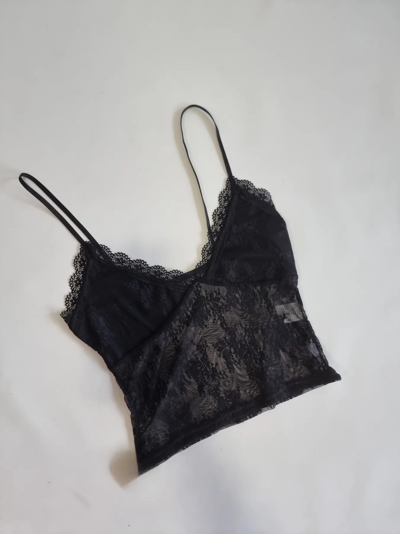 TOP TIRITA CON TUL FLOR CON PUNTILLA